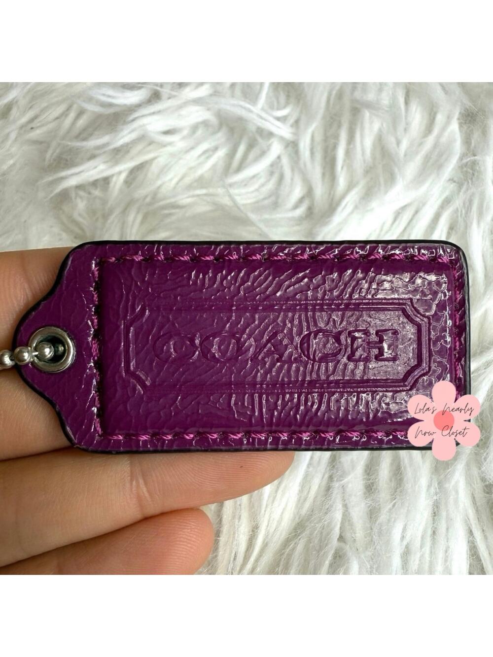 2" COACH  Fob Bag Charm Hang tag Hangtag